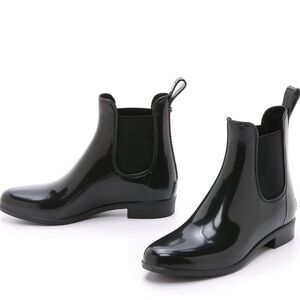 Sam Edelman Tinsley Sleek Black Waterproof Rain Boots